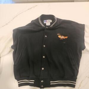Russell  Athletic Baltimore Orioles Black White  Jacket Mens Size L